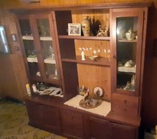 Credenza completa legno ante, cassetti e vetrina