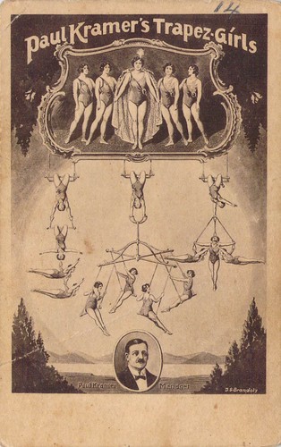 Cartolina pubblicitaria circo - cartolina,