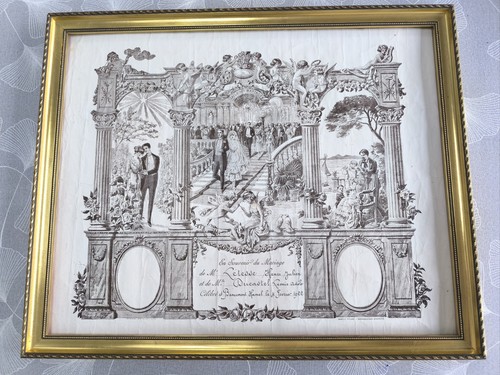 Tableau lithogravure mariage - tableau, lithogravure,