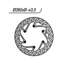 DISCO FRENO NG 140 260MM FISSO