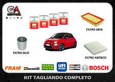 KIT TAGLIANDO 3 FILTRI MISTI + 4LT OLIO SELENIA FIAT 500 1.2 1.4 BENZINA / GPL
