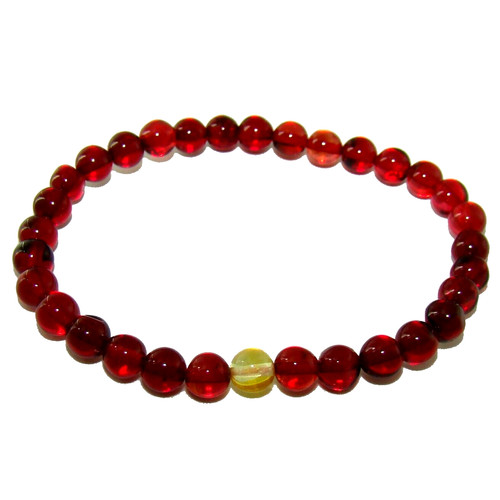 Bracelet adulte ambre rouge - adulte,