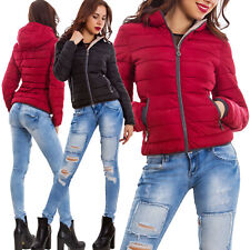 Piumino donna imbottito giubbotto cappuccio zip giacca caldo nuovo JK-6602