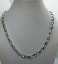 COLLANA ARGENTO MAGLIA MARINARA UNISEX RODIATA CM 60 GR. 24 MASSICCIA EXPLOIT