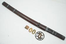 Spada giapponese Wakizashi Tsuka Saya Tsuba ecc antica originale dal Giappone 0725F13