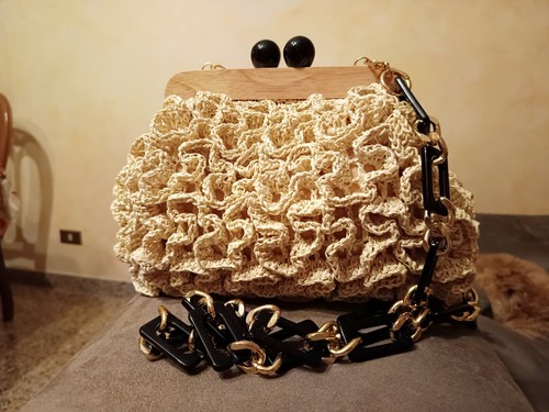 Borsa donna rafia - in,