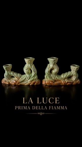 Coppia candelabri antichi anni - candelabri,