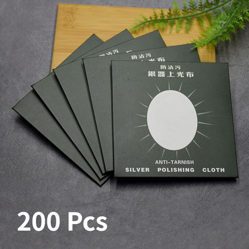 200pz panno lucidante gioielli - 200pz,