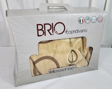 Copridivano 3 posti Brio Cerchio elasticizzato tessuto millerighe Beige cm 210