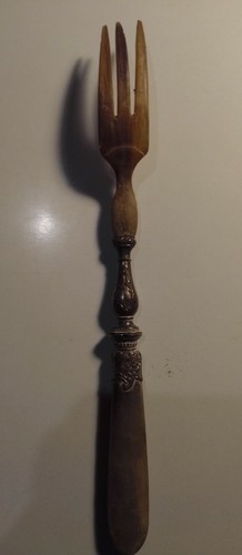 Antica forchetta osso e - osso,
