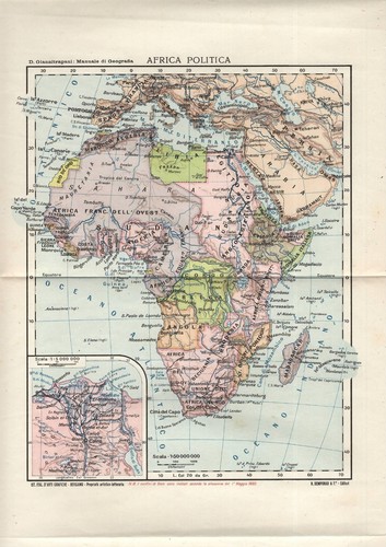 Carta geografica antica africa - geografica,