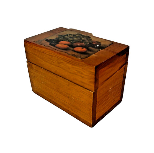 Scatola ricette legno - legno, vintage