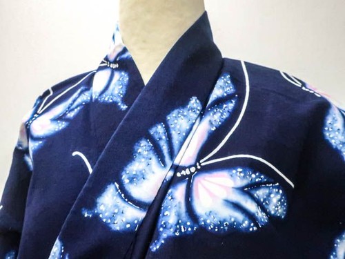 Kimono giapponese yukata navy - giapponese,