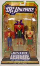 Mattel DC Universe Justice League Unlimited Confezione da 3 Flash Lanterna Verde Falco