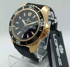 OROLOGIO UOMO LORENZ DAY DATE PROFESSIONAL DIVER CASSA ORO ROSA,CINTURINO GOMMA