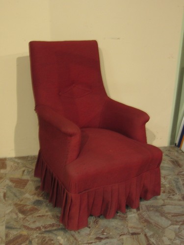 Poltrona imbottita vintage - poltrona,