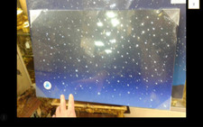 Pannello Luminoso Cielo Stelle Cm40x60x2,5 Effetto Stelle Fibra Ottica Presepe