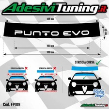 Fascia Parasole Fiat Punto Evo - Intagliata Nero Opaco