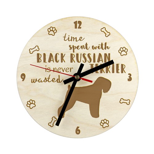 Terrier nero russo orologio - russo, di
