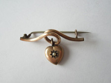 Antico Spilla Cuore Placcato