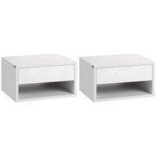 Comodino bianco 37x32x21cm - comodino,