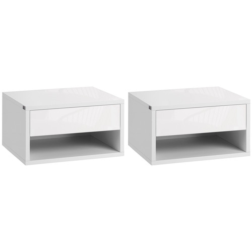 Bedside table white 37x32x21cm - table,