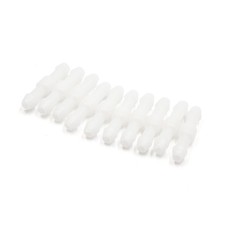 10pcs White Plastic Straight