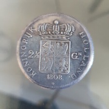 Riproduzione Moneta 2 1/2 Gulden 1808 Paesi Bassi