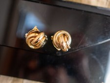 Orecchini Vintage AVON Anni '80 Placcati Oro con Clip – Nodo Intrecciato