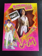 JEM HOLOGRAMS RIO + CASSETTE ROCK'N GOLD  DOLL BAMBOLA BOX HASBRO VINTAGE 1986