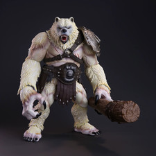 Statuetta antico orso bianco polare (nostro) esclusiva action figure BBTS + a...