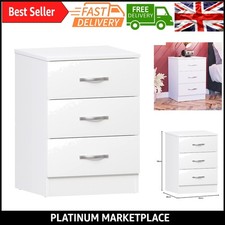 Comodino grande bianco con 3