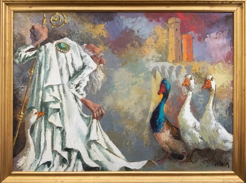 Dipinto olio originale - , d'epoca