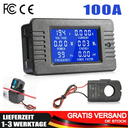 Misuratore potenza lcd 100a - di,