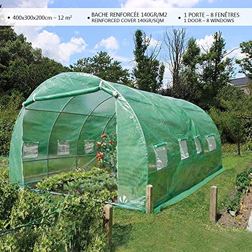 Vounot serra polytunnel - serra, 4x3x2m