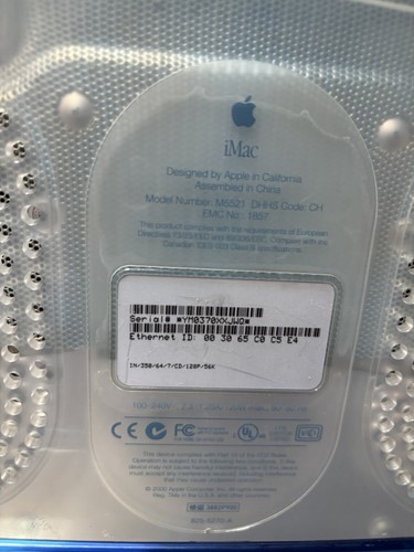 Imac m5521 blue vintage 2000 - imac,