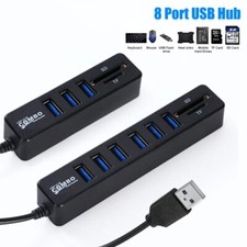 Multi 3 e 5 Porte USB 2.0 HUB SPLITTER ADATTATORE PER PC Lettore SD Micro SD