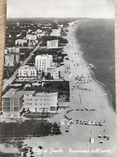 Cartolina Antica Lido Di Jesolo Panorama Dall' Aereo 1962 Bianca E Nera