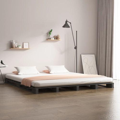 Vidaxl letto pallet grigio - vidaxl,