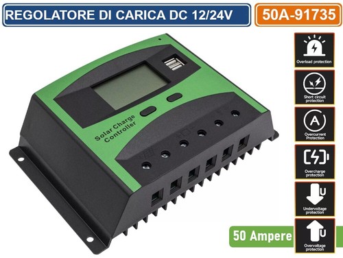 Regolatore carica 50a pwm - 50a,
