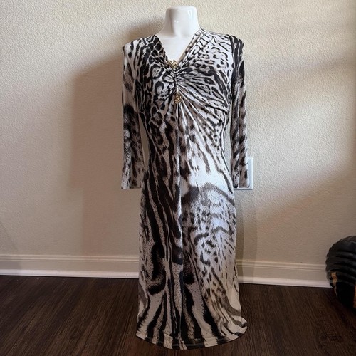 Abito bodycon midi stampa