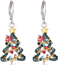 Orecchini Pendenti Natalizi, Orecchini Acciaio Inossidabile Regalo Gioielli Deco