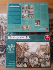 puzzle 1000pz JUMBO Anton Pieck The coach on the bridge MADE IN HOLLAND  anni 90