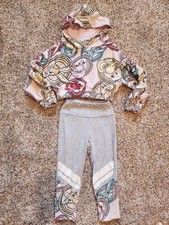 Set Felpa e Leggings Bambina Designer MONNALISA, Taglia 8 (anni), Made in...