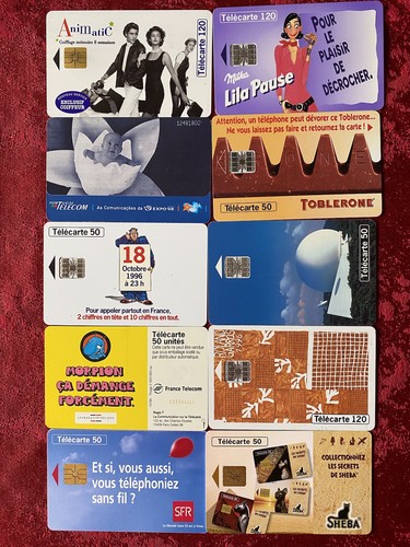 Old french phonecards - 10,