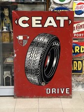 Grande insegna pubblicitaria CEAT Drive – Serigrafata in lamiera – Anni ’60