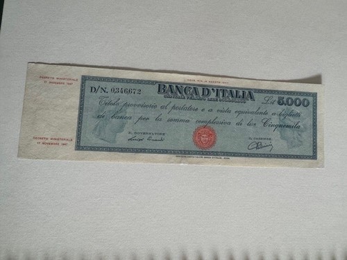 5000 lire 1947 titolo - 1947,