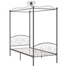 Letto a Baldacchino Grigio in