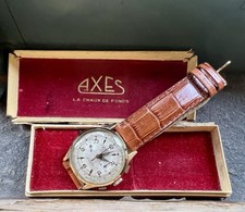 Cronografo AXES anni ’50 in oro 18K – Movimento meccanico a carica manuale