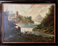 quadro antico grande dipinto a